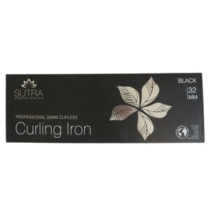 Sutra Professional 32mm Clipless Curling Iron Black Hair‎ Styler Wand